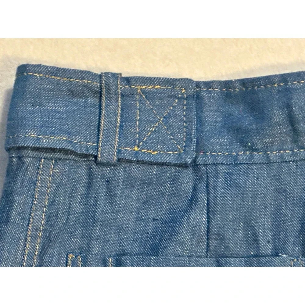 NWT Derek‎ Lam 10 Crosby Blue Chambray Linen Sailor Shorts Women's sz.4